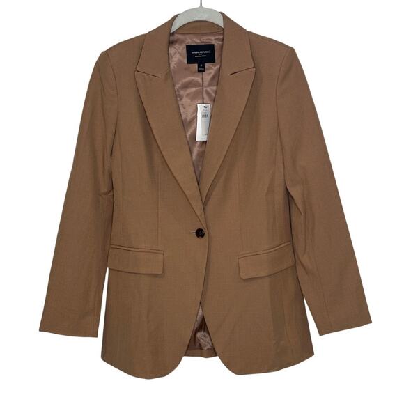 NWT Banana Republic Sculpted stretch blazer size 0 tan - Picture 7 of 7